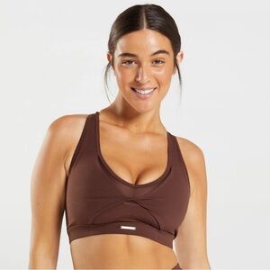 Whitney x gymshark v3 mesh bra brown